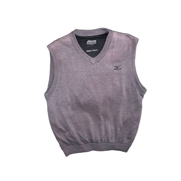 Mizuno Performance Wear Windlite Men's Size M Gray Golf Sweater Vest Pullover - Picture 1 of 8